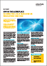 EMF in the Workplace: EU Directive 2013/35/EU and UK Regulation 588/2016